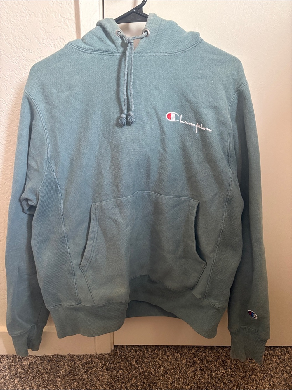 Champion Unisex Crewneck Hoodie - Teal Green
